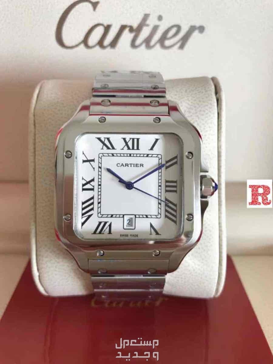 ‏*CARTIER* *ساعات كارتير رجالي الفاخرة *موديل سانتوس* *استل استيل* *حركه بطاريه* 🌹مع جميع ملحقات الماركه 🌹
