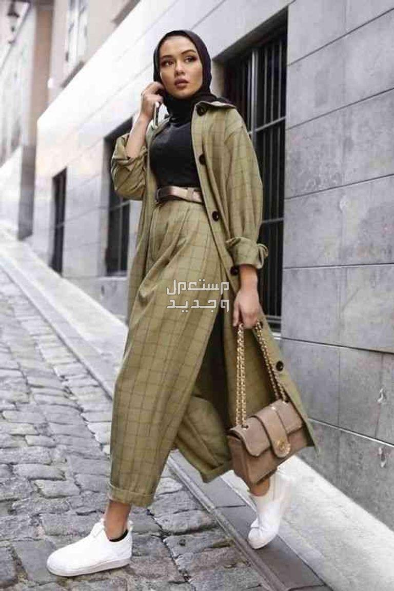 ملابس محجبات كاجوال موضة صيف 2024 طقم ملابس محجبات كاجوال موضة صيف 2024
