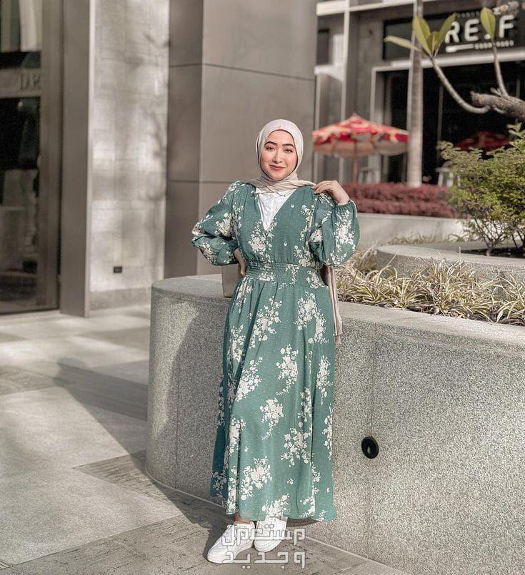 أحدث موديلات فساتين العيد 2024 في السعودية فستان مشجر للعيد