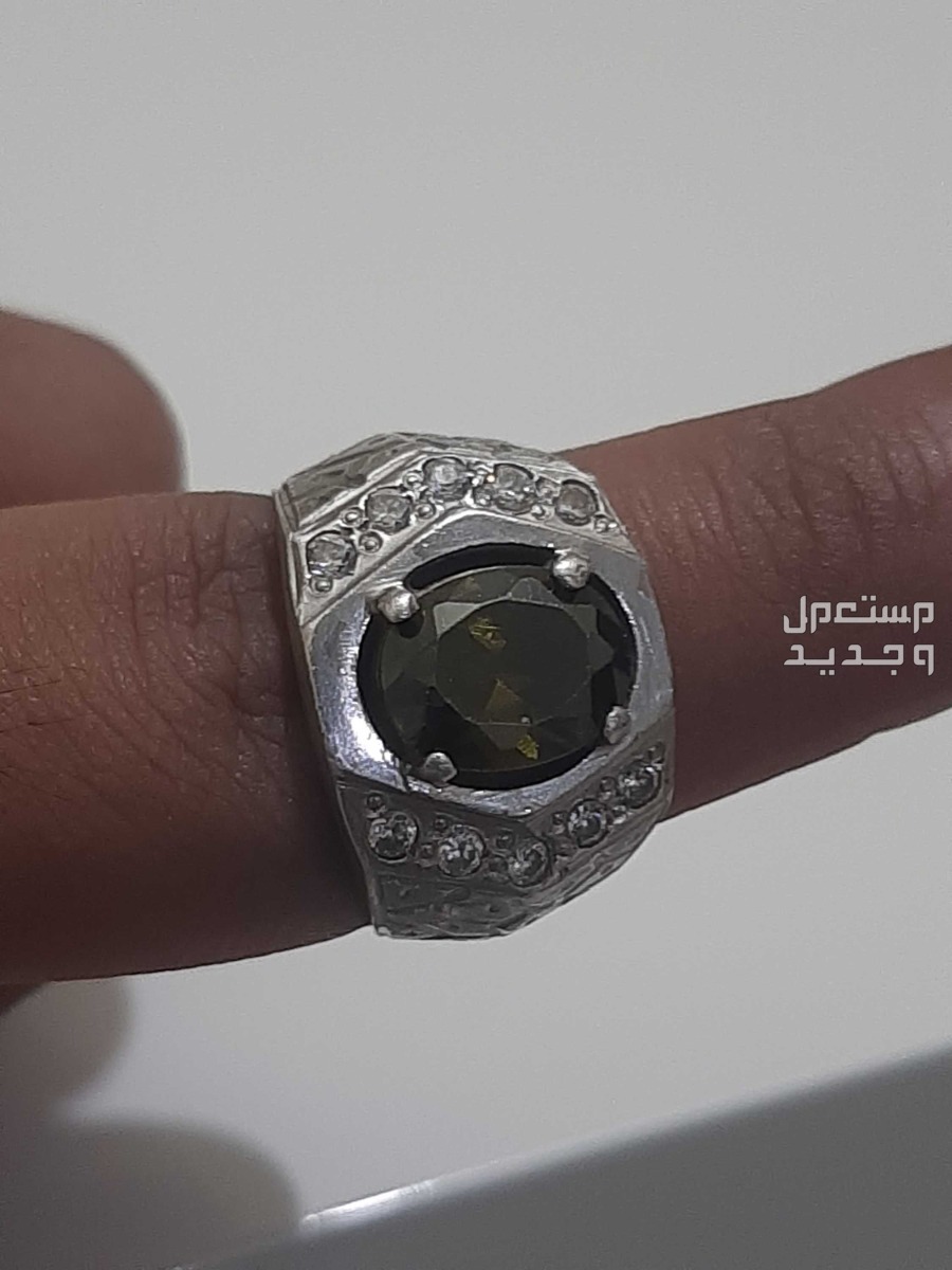 Silver Zircon Diamond Ring For Sale Men خاتم فضي الزركون للبيع في العامرات   رجالي  at a price of 47 OMR