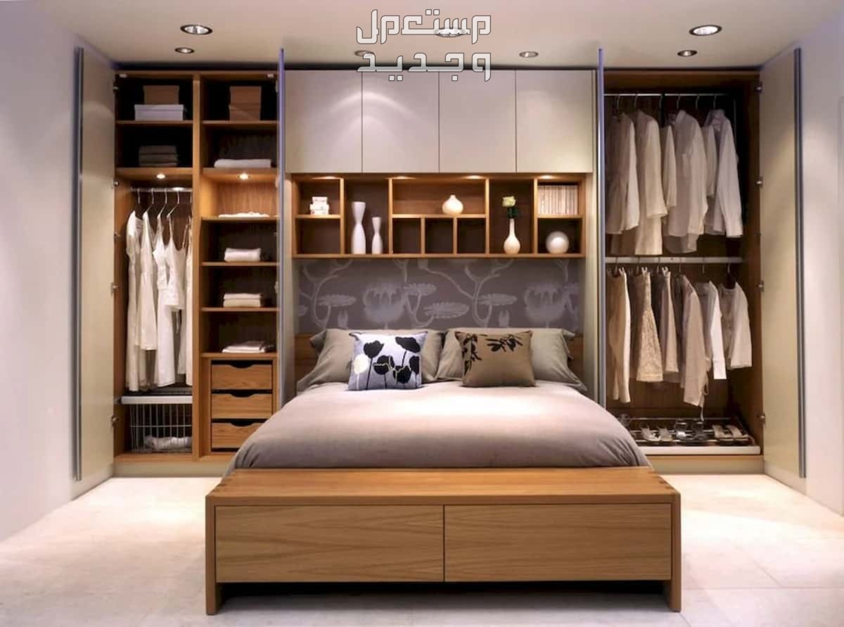 أفضل طريقة ترتيب غرف النوم السرير الخزانة الدولاب والتسريحة بالصور في الكويت أنسب موقع للدولاب في غرفة النوم