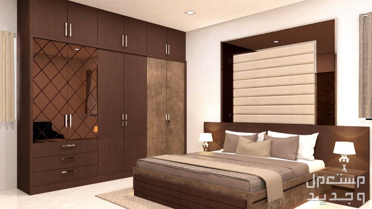 أفضل طريقة ترتيب غرف النوم السرير الخزانة الدولاب والتسريحة بالصور في الإمارات العربية المتحدة أنسب موقع للدولاب في غرفة النوم
