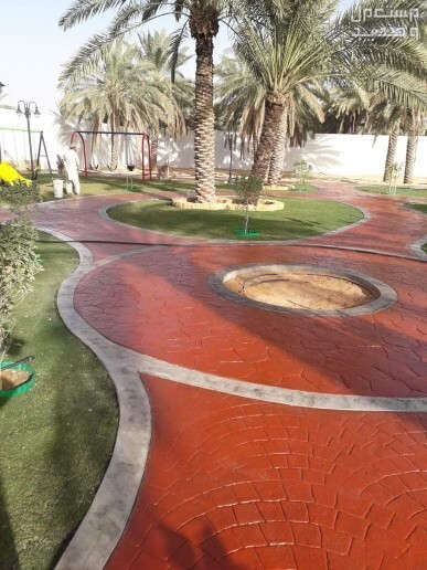 الخرسانة المطبوعة الخرسانة ملونة صبة مروحة وايبوكسي  في الرياض