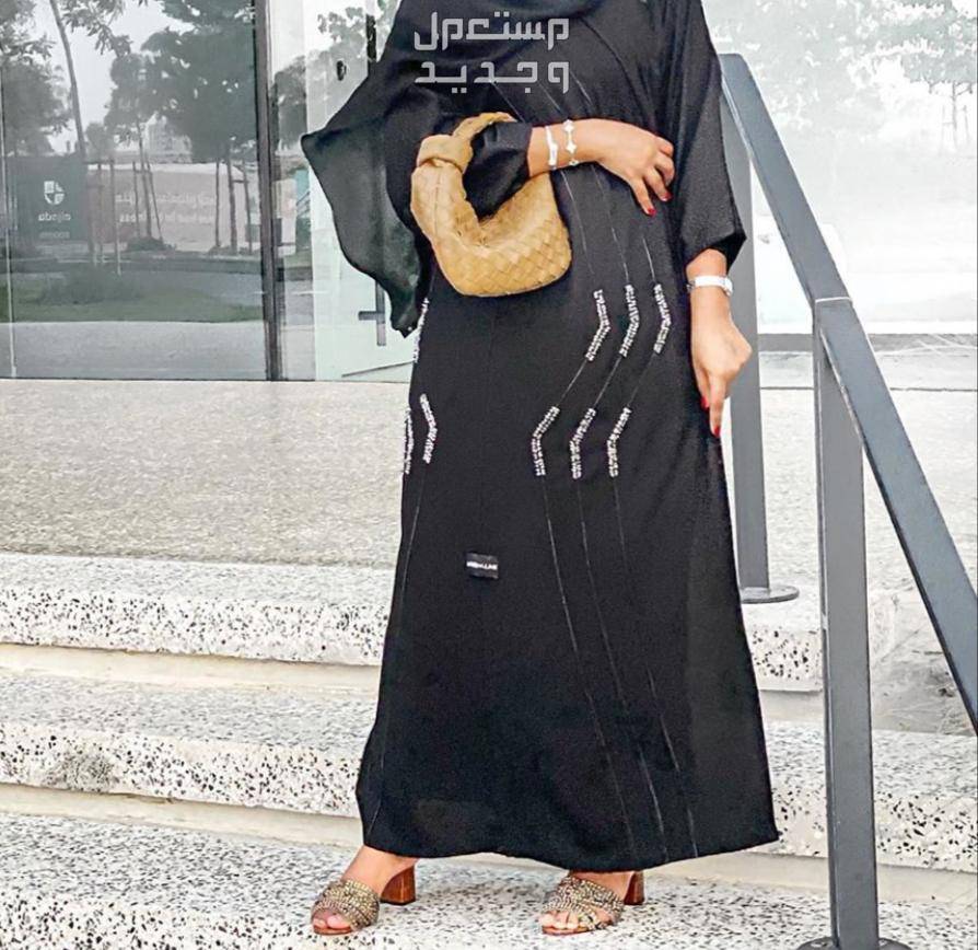 صور عبايات خليجية راقية سوداء 2024 عباية خليجي مطرزة