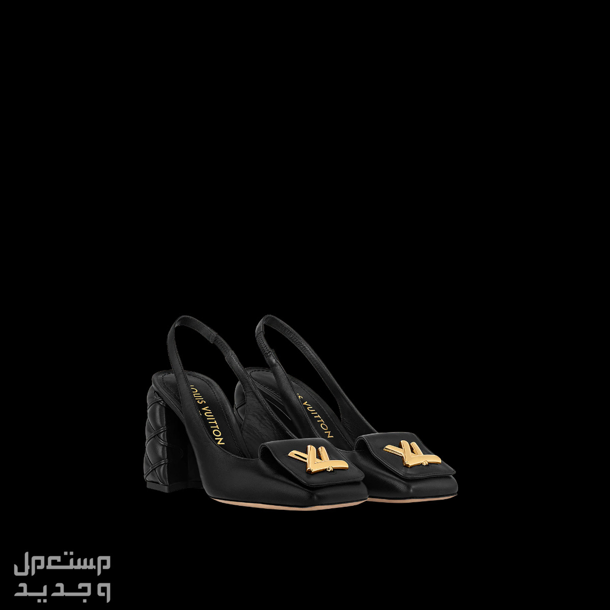 أفضل موديلات كعب اسود لصيف 2024 كعب lv أسود
