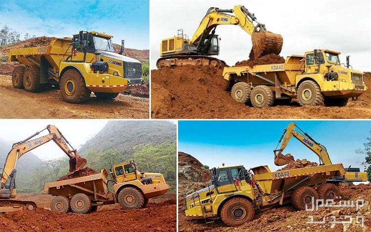 دنابر للايجار بوكلينات للايجار Dumper trucks for rent Excavators for rent
