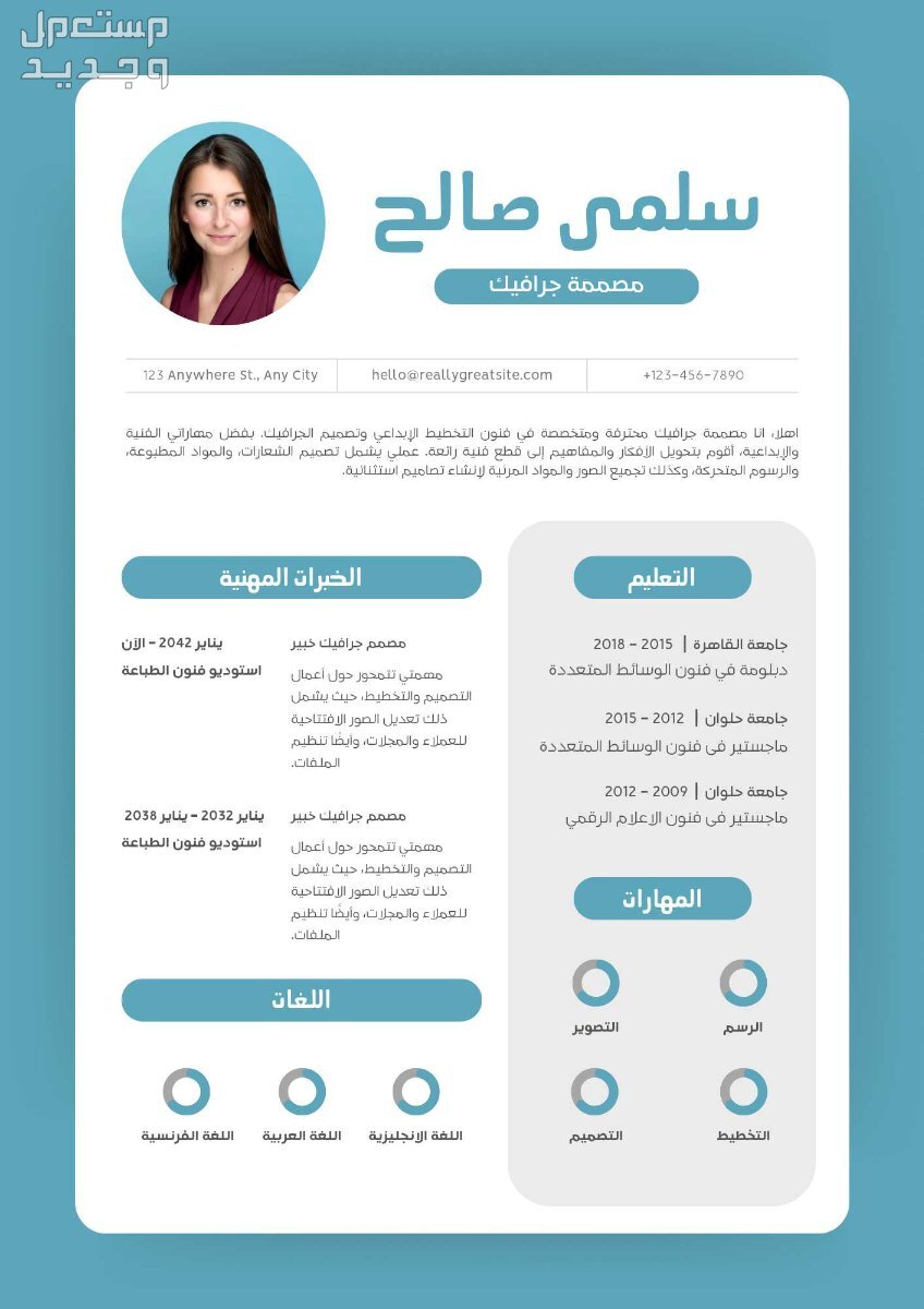 تصميم سيرة ذاتية CV إحترافية متوافقة مع نظام ال ATS  تصميم سيرة ذاتية باللغتين العربية أو الإنجليزية