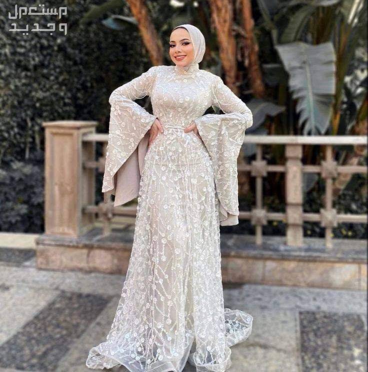 صور فساتين بيضاء طويلة للمحجبات فساتين للمناسبات بيضاء