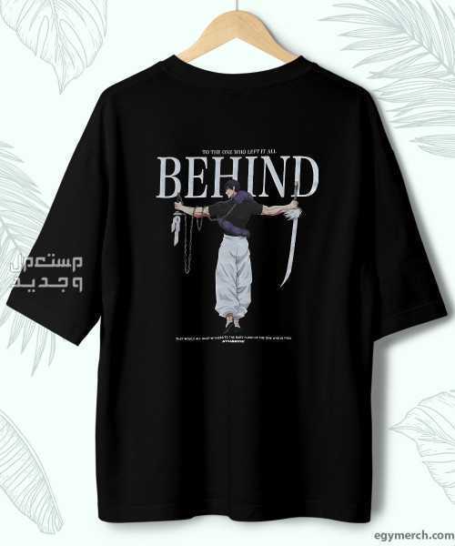 تيشرت انمي أوفر سايز قطن 100%