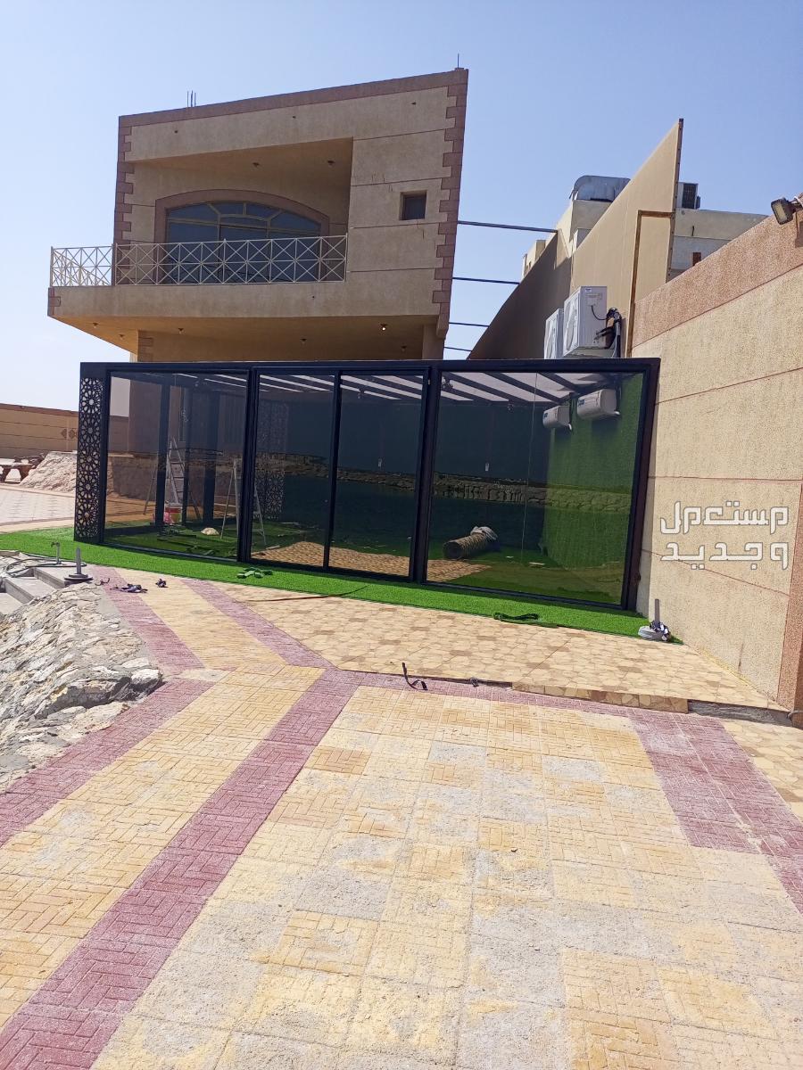 ابواب المنيوم وزجاج سكريت واجهات زجاجية