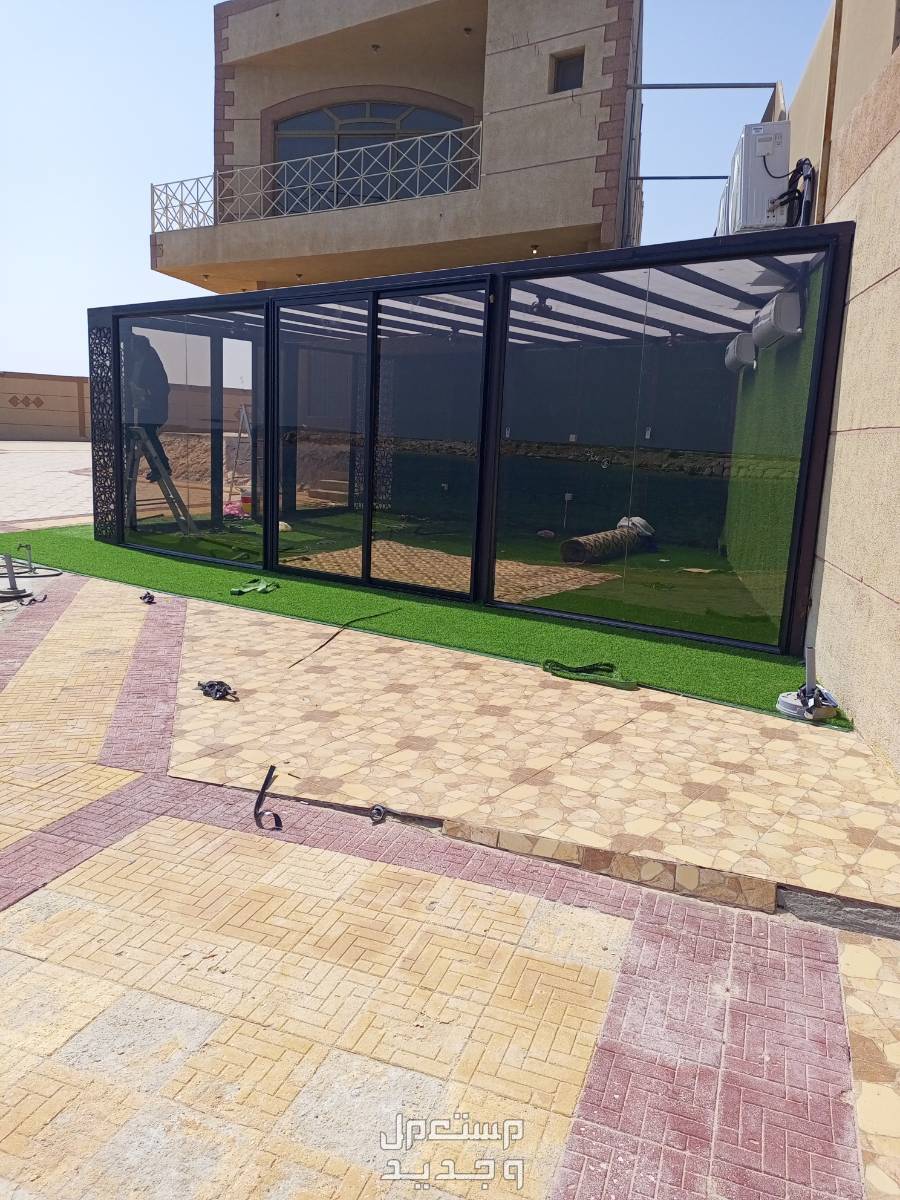 ابواب المنيوم وزجاج سكريت