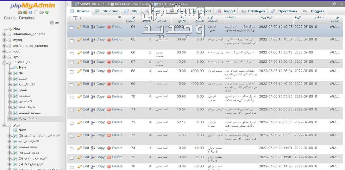 انشاء و صيانه و تعديل قواعد بيانات - ماي اس كيو ال - MYSQL