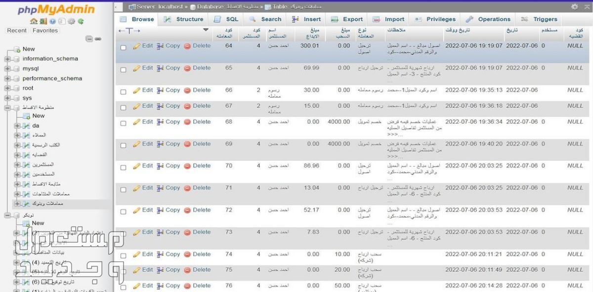 انشاء و صيانه و تعديل قواعد بيانات - ماي اس كيو ال - MYSQL