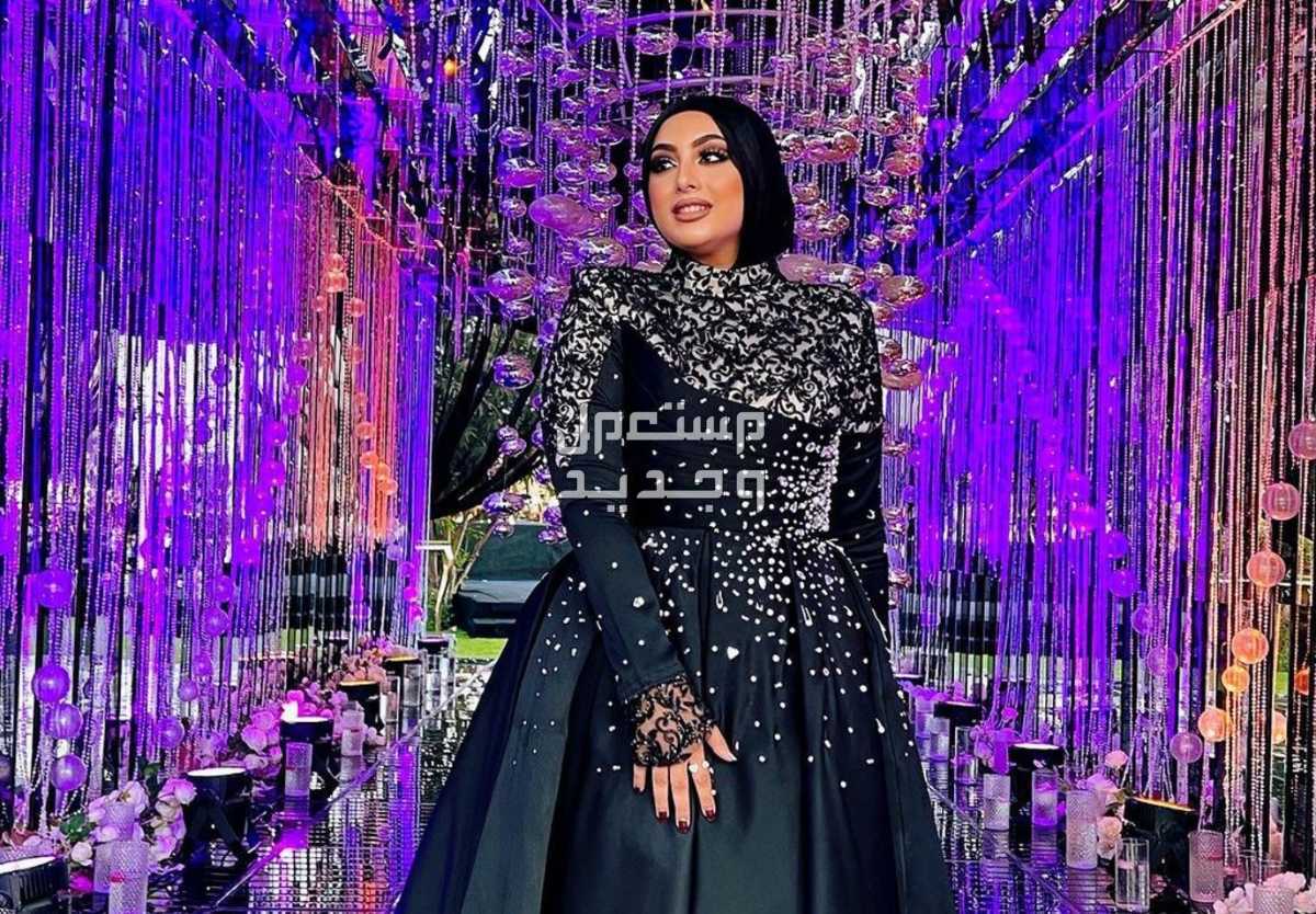 فساتين باللون الاسود سهرة فستان سهرة اسود طويل