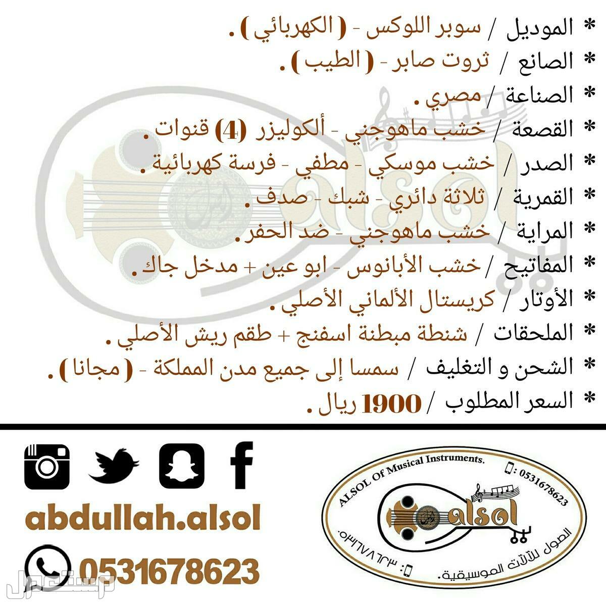 عود كهربائي موسيقي للبيع