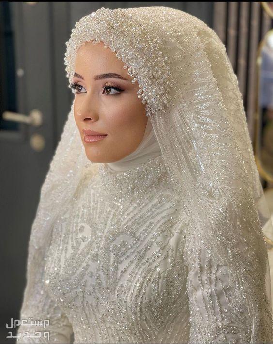 أجمل طرحة عروس للمحجبات اطلالات 2024 للعروس