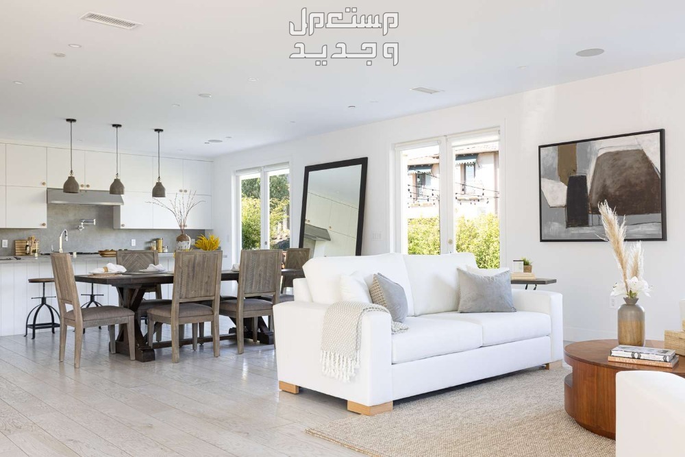 خطوات تصميم غرفة معيشة مع طاولة طعام تصميم غرفة المعيشة المفتوحة مع ركن الطعام