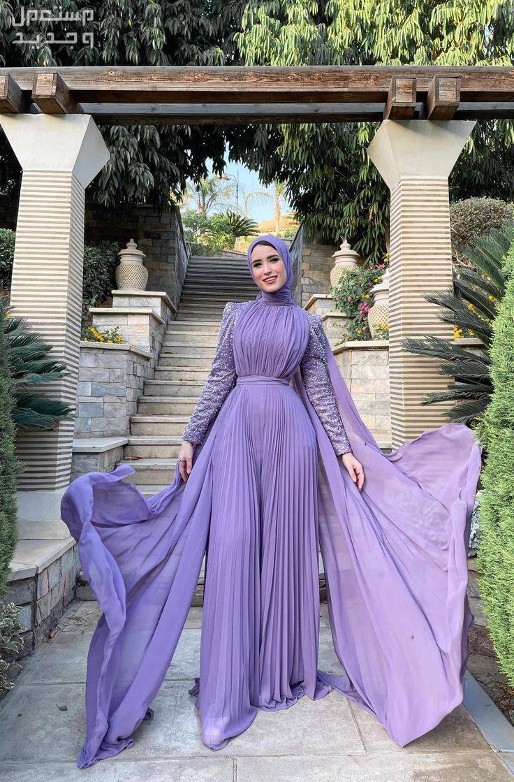 صور فساتين شيفون للمحجبات وأسعارها فساتين سهرة شيفون