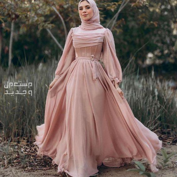 صور فساتين شيفون للمحجبات وأسعارها فساتين شيفون رائعة