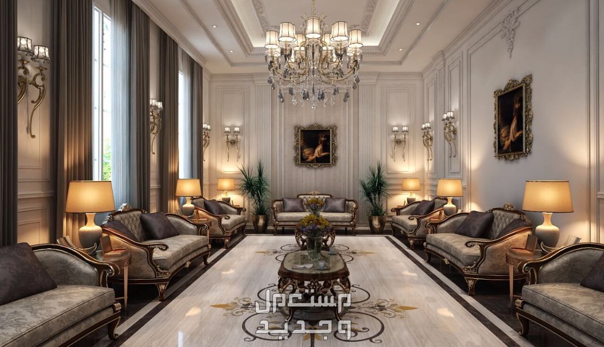 تنسيق الوان مجالس رجال أرضية مع الصور 2024 ديكورات مجالس الرجال