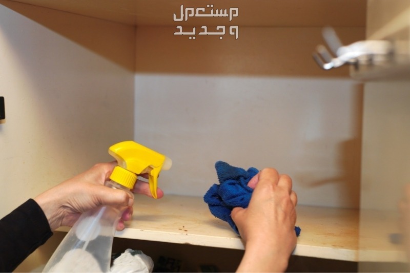 طرق التخلص من الرطوبة في خزائن المطبخ تنظيف خزينة مطبح
