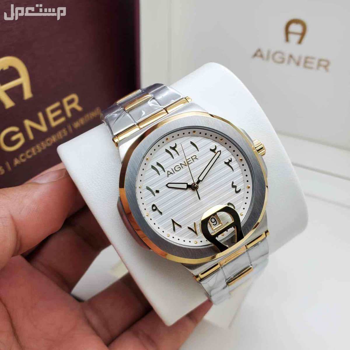 ساعه ماركة اقنر 🔝🌟. افخم موديل رجالي لدا اقنر 🔥 . السير استيل ناعم   درجه اولى - طبق الأصل تماماً . اللون ثابت بالساعه  👍🏻 مقاس الساعه : 40mm
