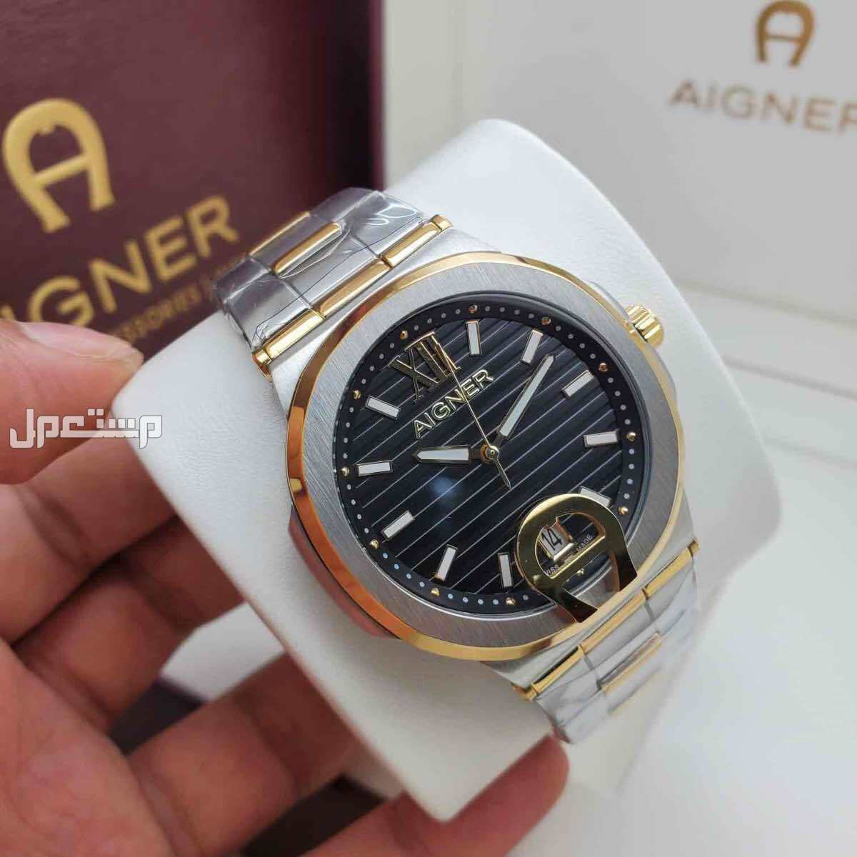 ساعه ماركة اقنر 🔝🌟. افخم موديل رجالي لدا اقنر 🔥 . السير استيل ناعم   درجه اولى - طبق الأصل تماماً . اللون ثابت بالساعه  👍🏻 مقاس الساعه : 40mm