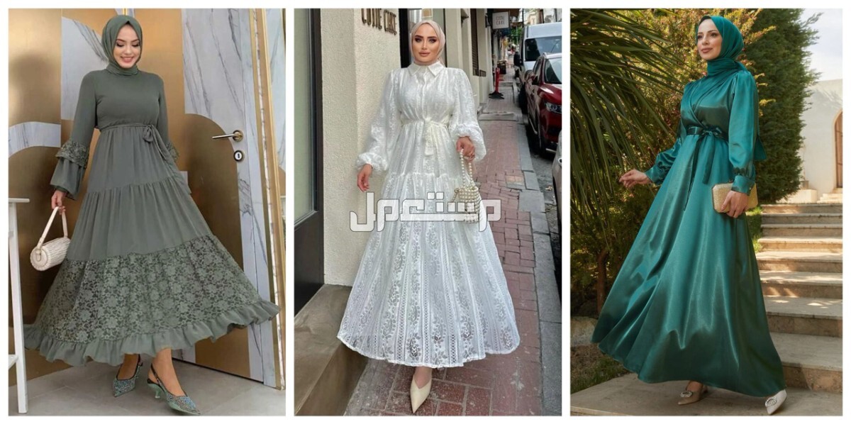أنواع الفساتين للمحجبات 2024 فساتين متنوعة