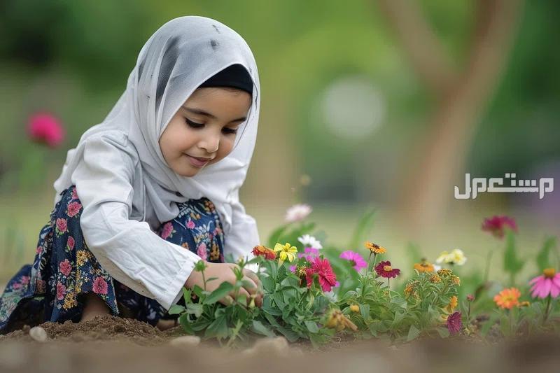 اسماء بنات سعودية فخمة فتاة صغيرة محجبة