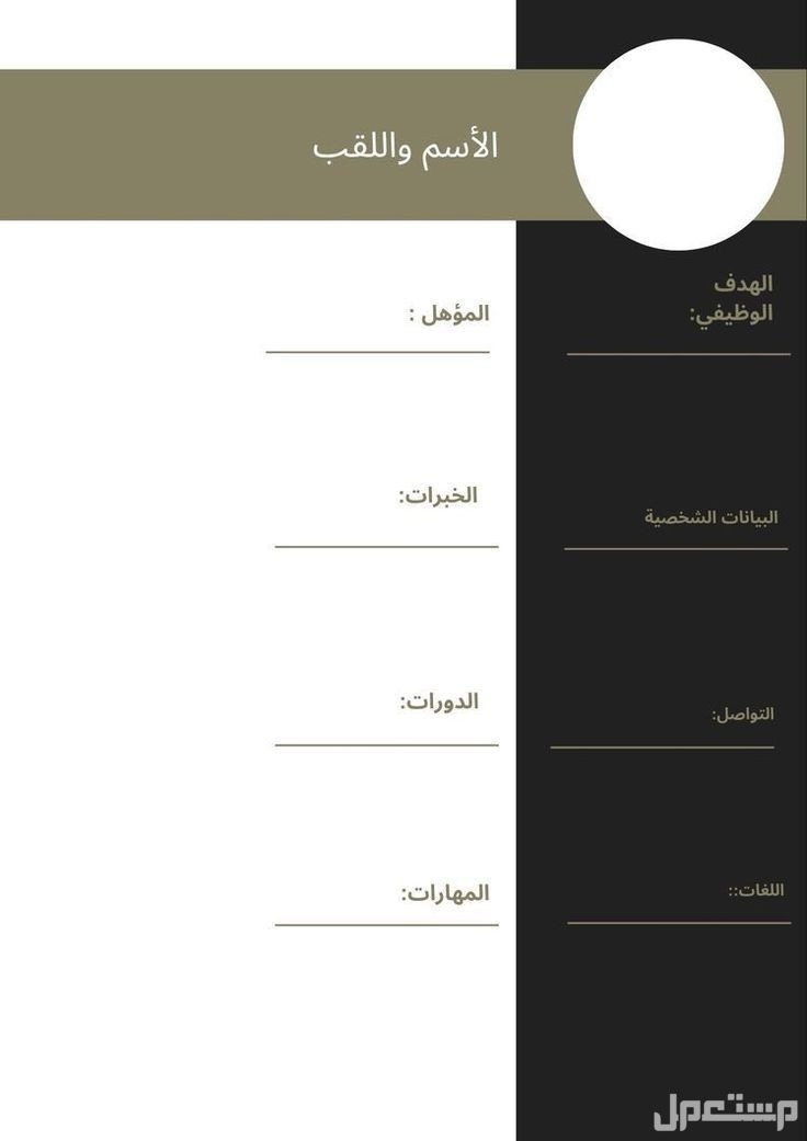 عمل سيرة ذاتية محترمه