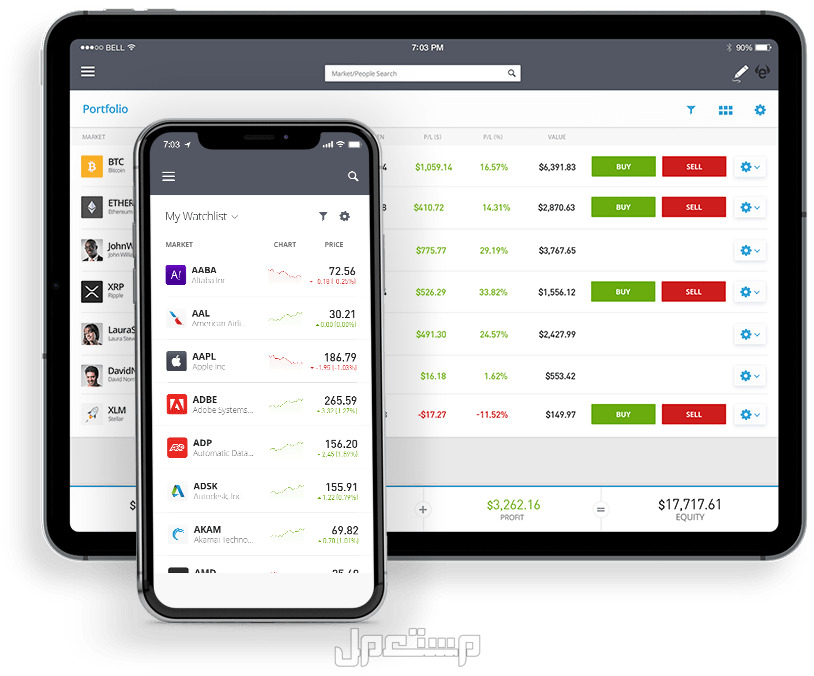 أفضل 10 تطبيقات للتداول في عام 2025 تطبيق etoro