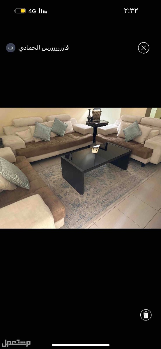 الخبر حي الجسر طقمين كنب امريكي بحاله جيده