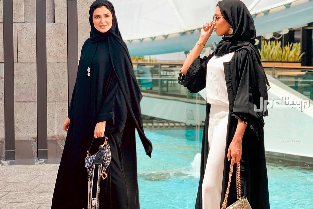 طرق تنسيق عبايات سوداء بطرق مختلفة تنسيق العبايات السوداء سادة