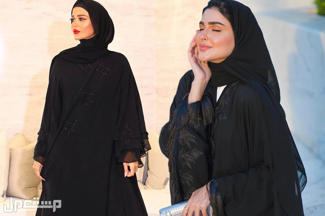 طرق تنسيق عبايات سوداء بطرق مختلفة طرق تنسيق عبايات سوداء بطرق مختلفة