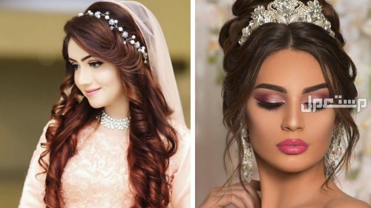 تسريحات عروس بالتاج حسب شكل الوجه تسريحات عروس بالتاج