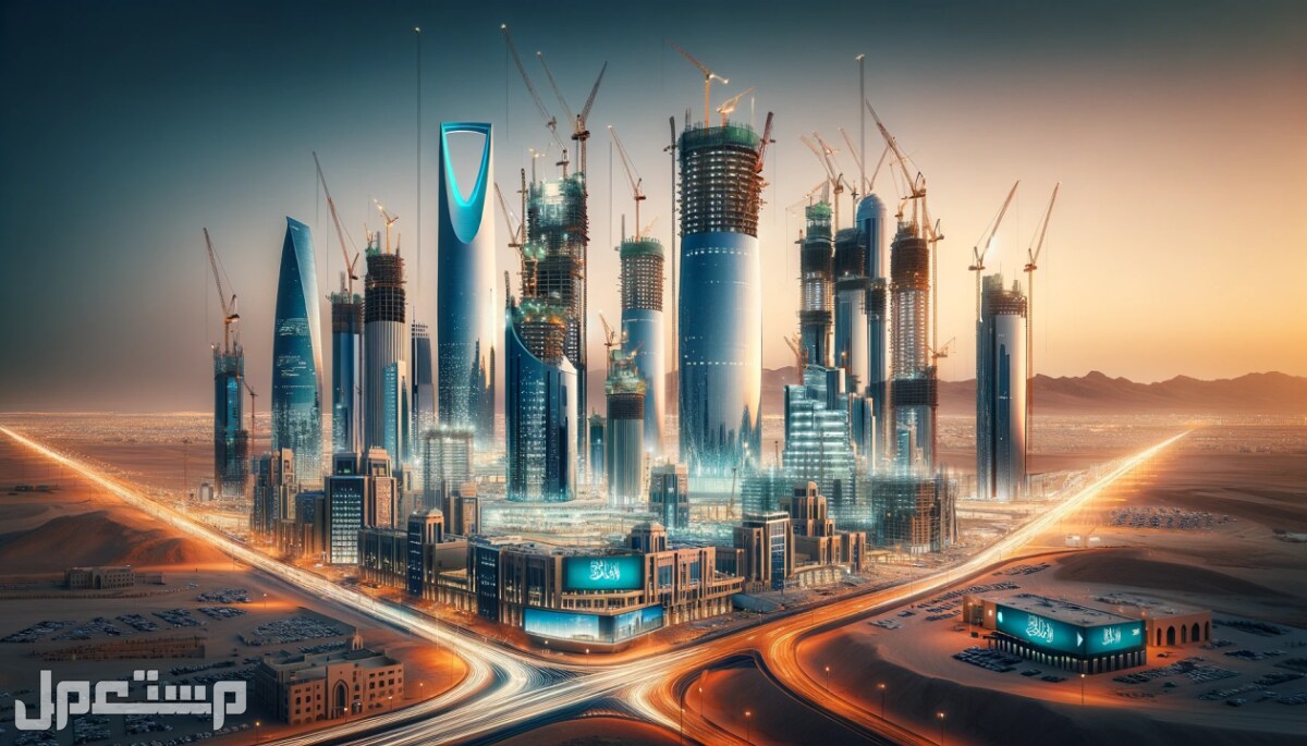 ما هي أنواع العقارات في الرياض.. مميزات وعيوب صورة تخيلية تضم انشاءات في مدينة الرياض