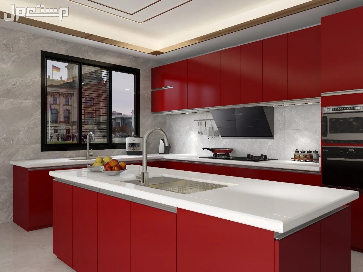 كيفية تصميم دولاب مطبخ​ 2025 بشكل عصري مناسب للمساحات تصميم دولاب المطبخ بدون مقابض
