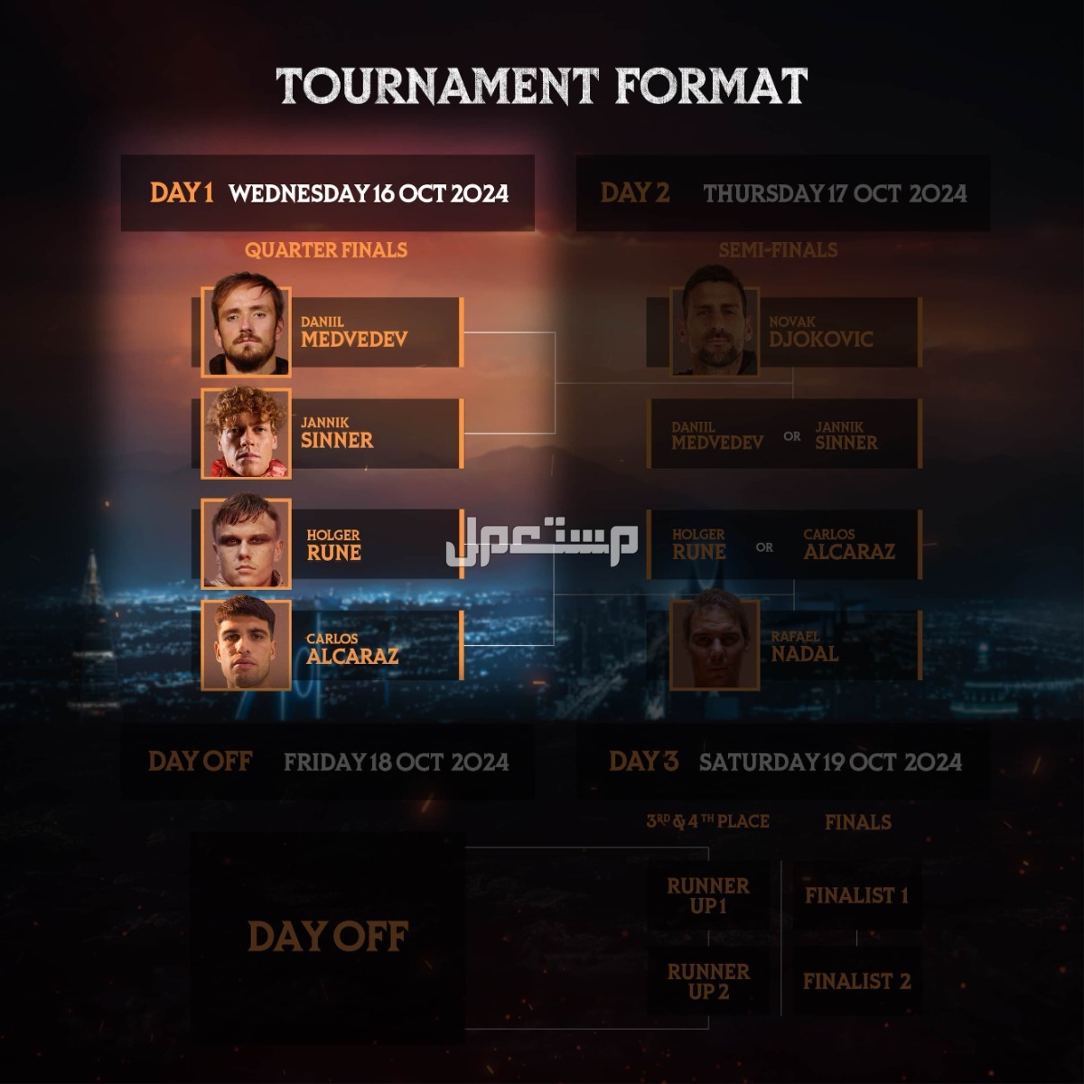 جميع فعاليات موسم الرياض 2024 - 2025 بطولة التنس SIX KINGS SLAM اليوم الاول