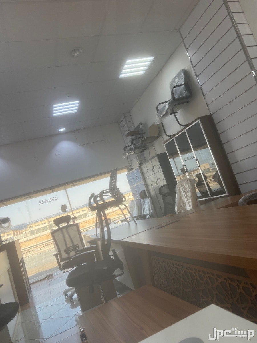 مكاتب سكرتاريه و درج مودرن لون خشبي