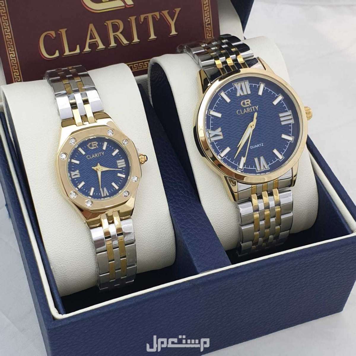 السعر 150ريال سعودي فقط🌹*عروض كليرتي  CR*  طقم ساعات زوجي ساعة رجالي من ماركة كليرتي  ساعه نسائي  من ماركة كليرتي  استنلس استيل   ضمان سنة صيانة   *ماء مكينه بطارية*    ملحقات كليرتي  علبه