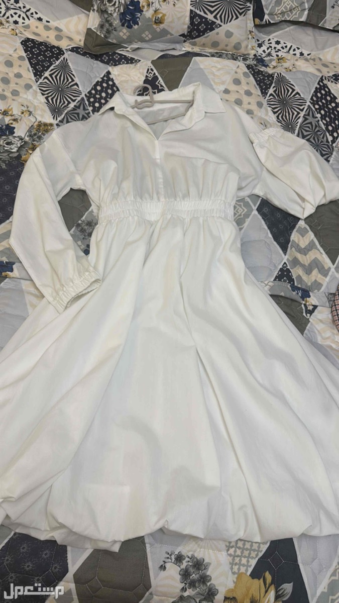 فستان ابيض انيق مقاس L XL