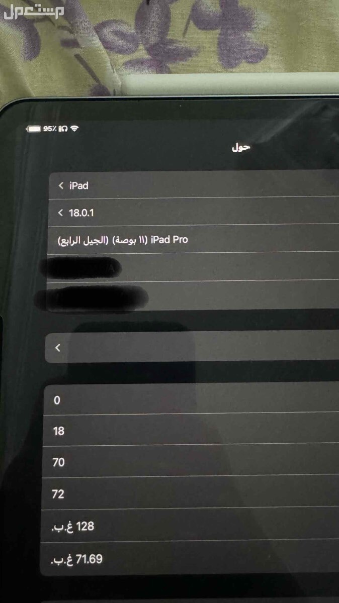 ايباد برو 11 انش الجيل الرابع 2022 بمعالج M2
