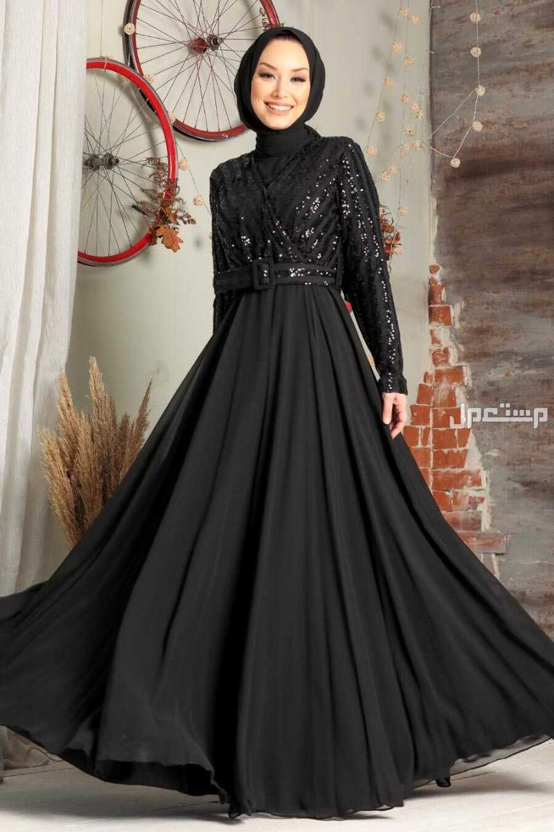 نماذج وأسعار فساتين باللون الأسود للمحجبات فساتين سوداء بسيطة وعملية