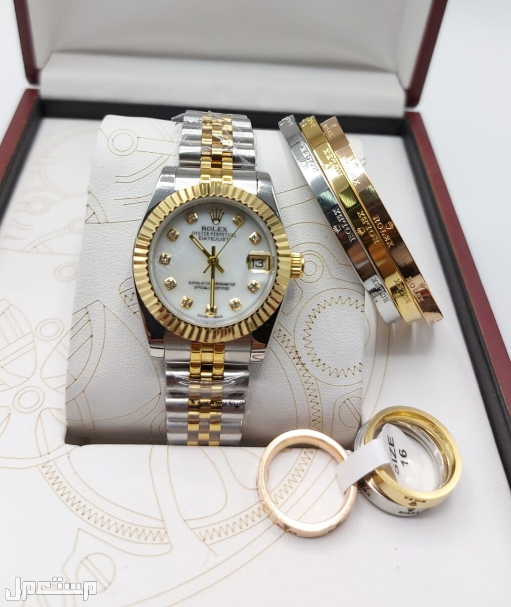 ساعات نسائي رولكس مع الاساور والخواتم جمله وتجزئه لطلب وتساب
0567420275