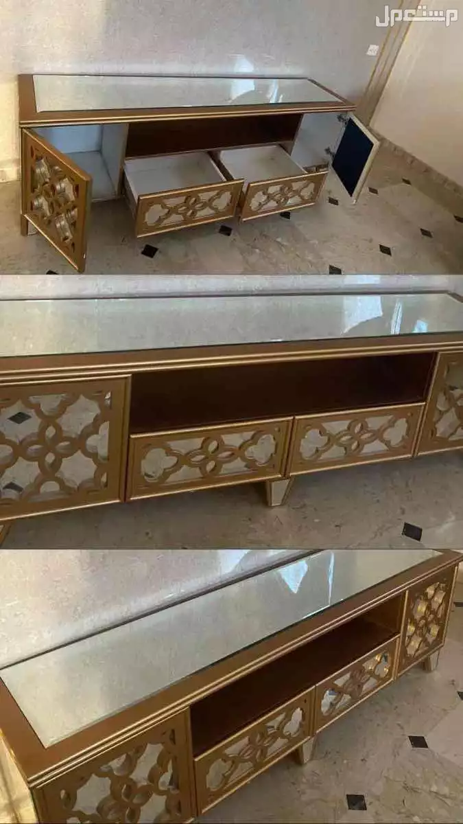 طاولة تلفزيون بحالة الجديده في القريات