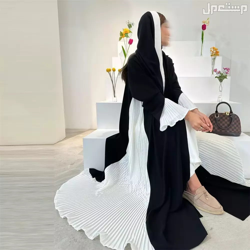 أجمل أفكار تنسيق عبايات مفتوحة سوداء مع الصور احدث موديلات العبايات الخروج