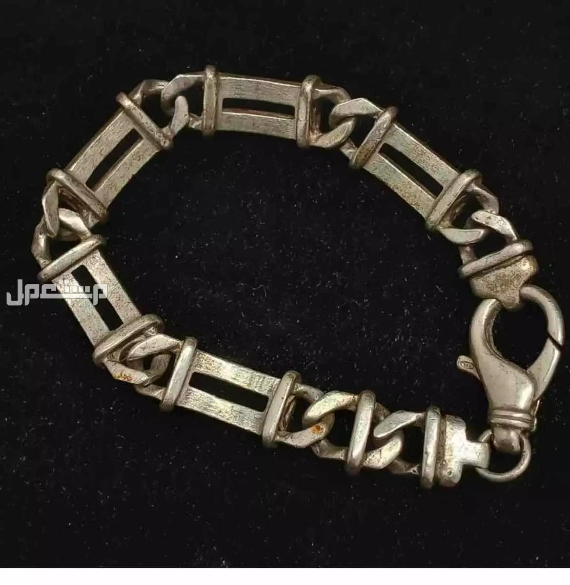 سوار اسوارة فضة ثقيلة Chunky Flat Fence Chain