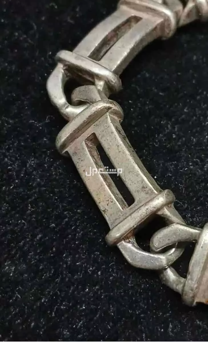 سوار اسوارة فضة ثقيلة Chunky Flat Fence Chain