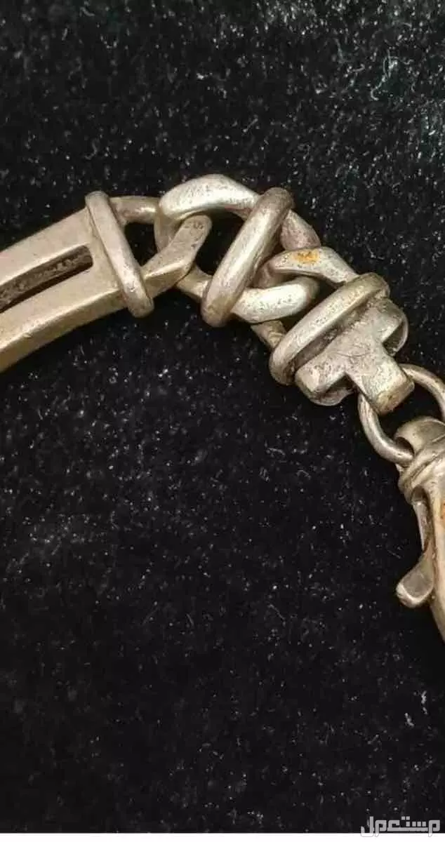 سوار اسوارة فضة ثقيلة Chunky Flat Fence Chain