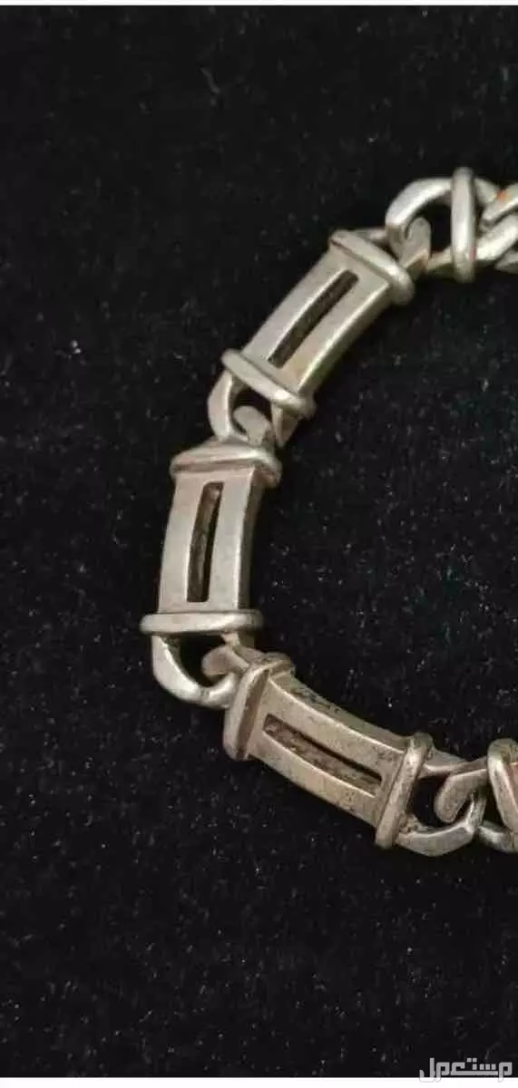 سوار اسوارة فضة ثقيلة Chunky Flat Fence Chain